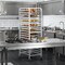 20 Tier Heavy Duty Aluminum Pan Rack Frame with Swivel 4 Wheels and Open Shelves